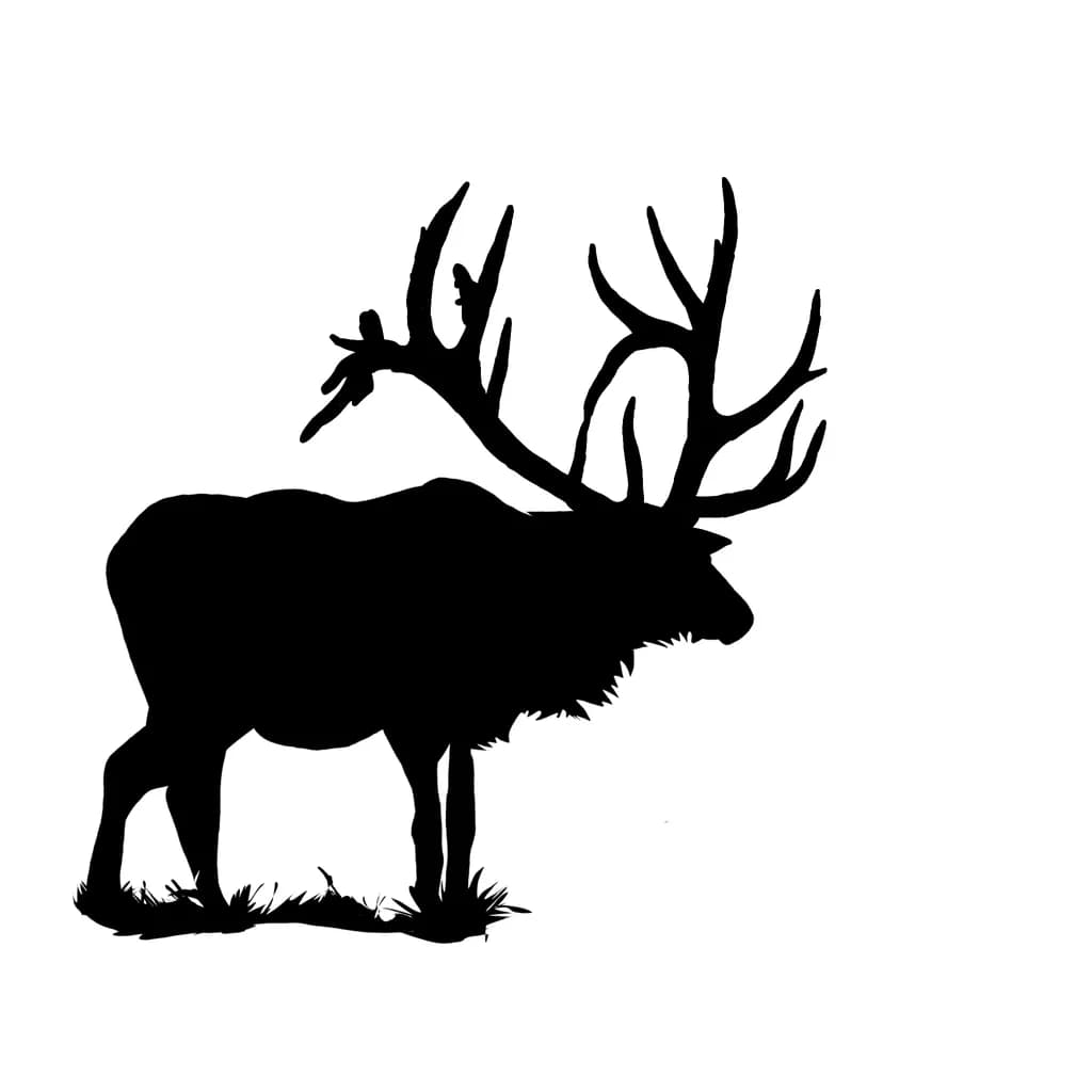 Majestic Elk Silhouette