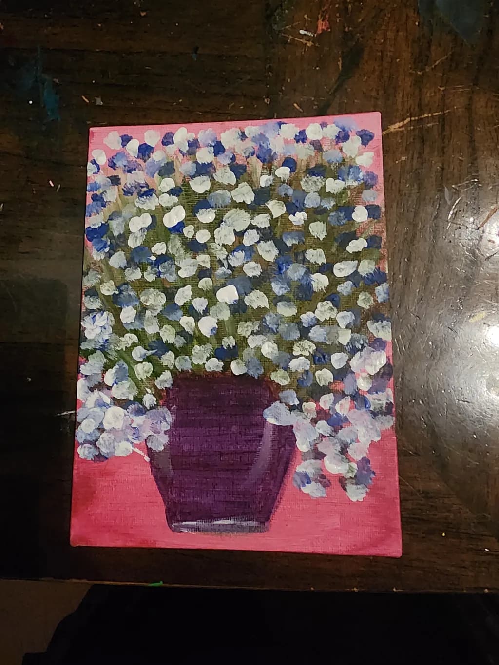 Purple Vase with Flowers