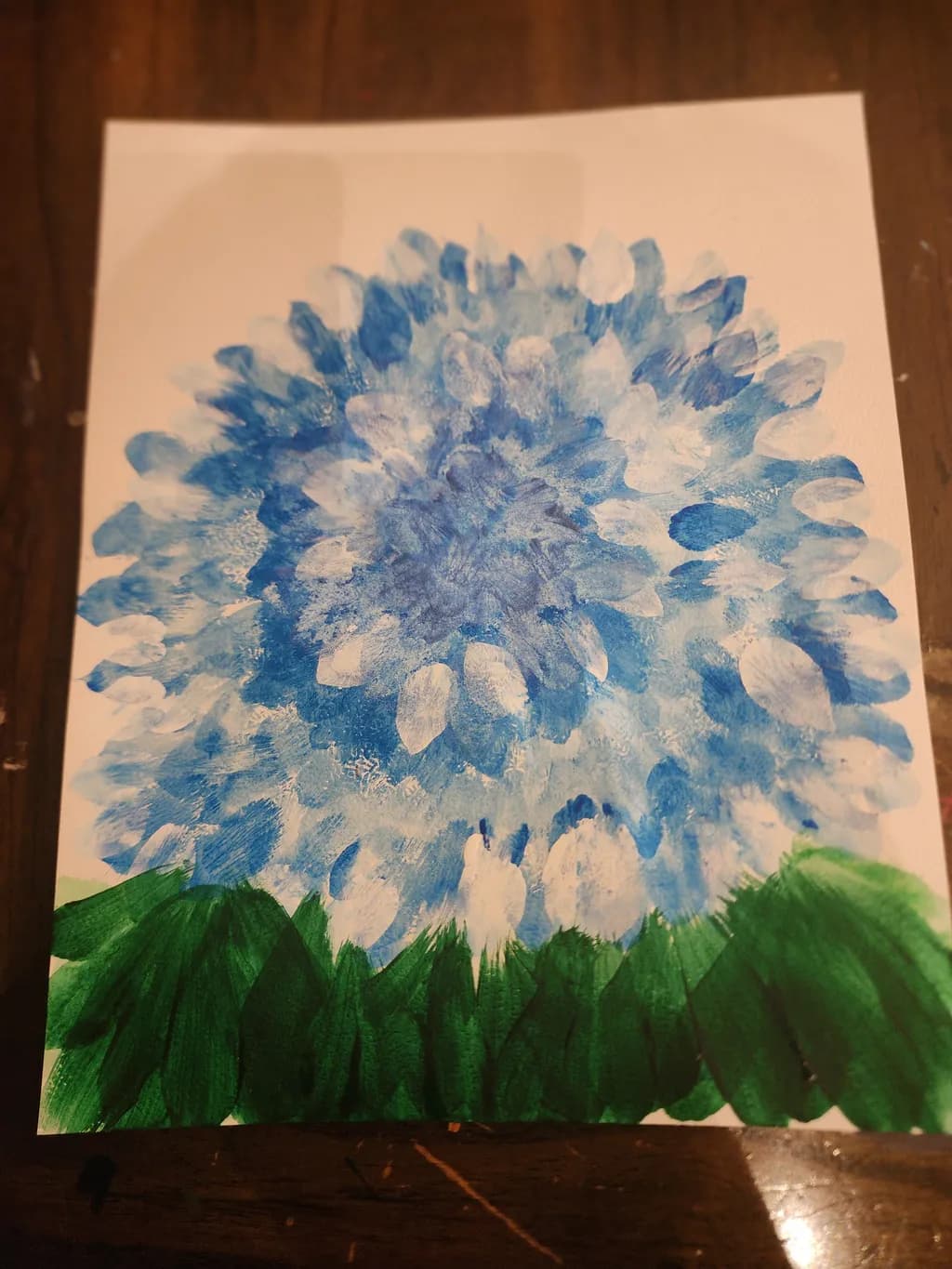 Blue Flower and Grass