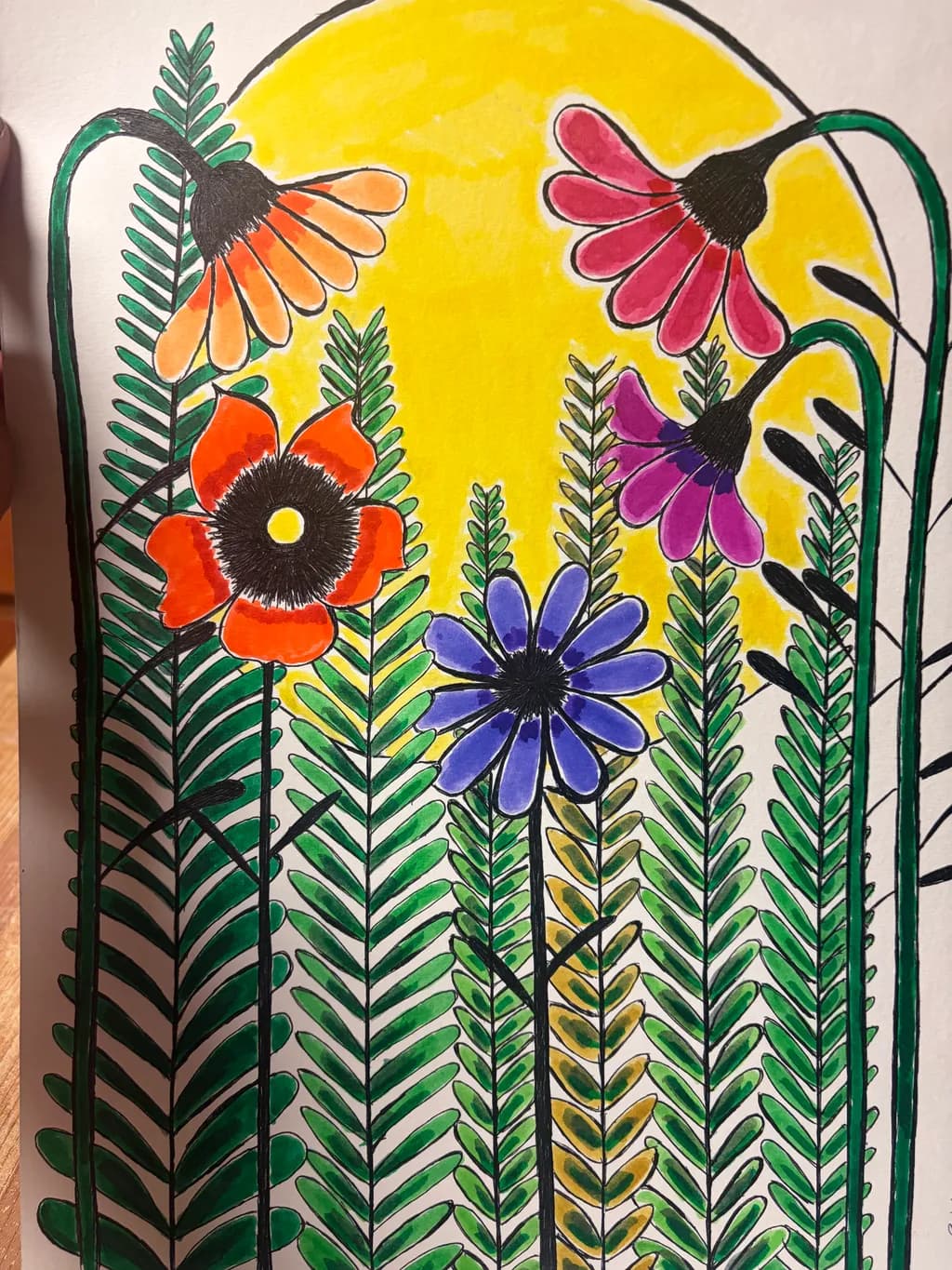 Sunlit Flower Garden
