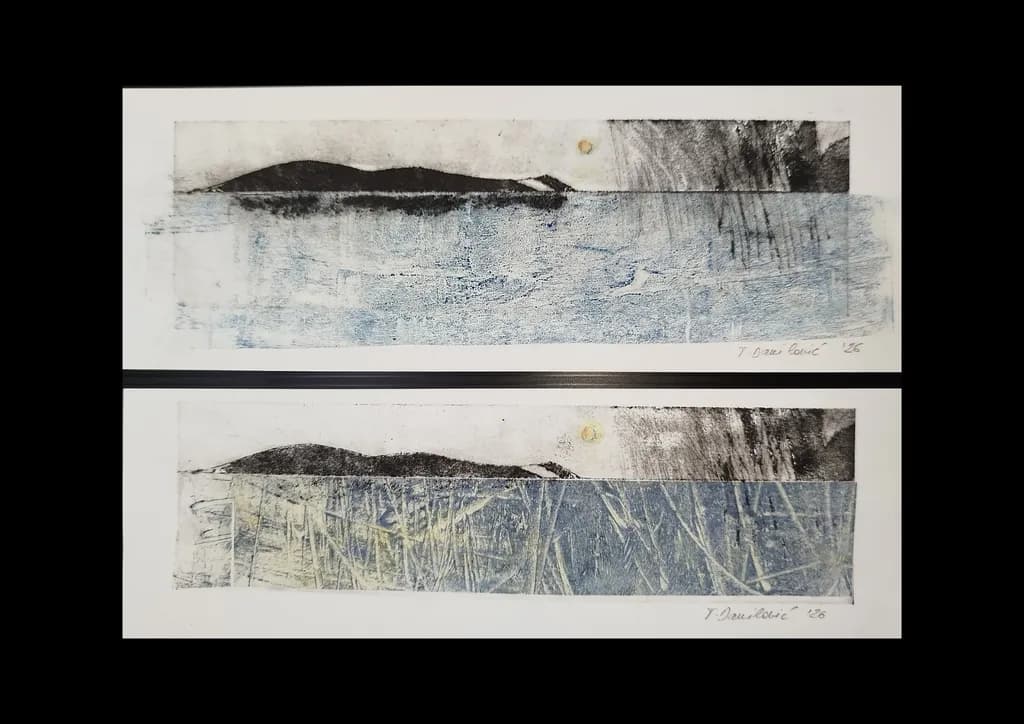 Textured Horizon Diptych