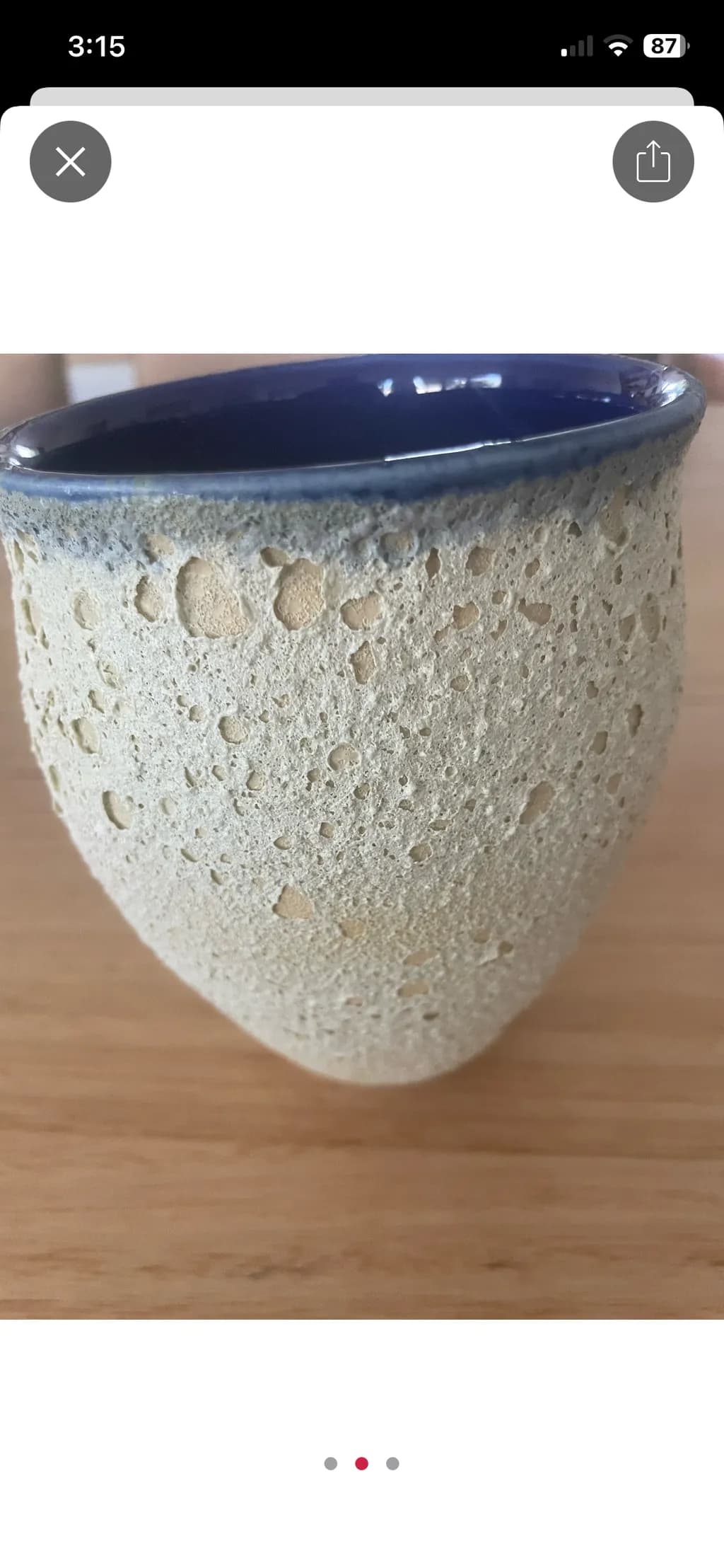 Pitted Stoneware Cup