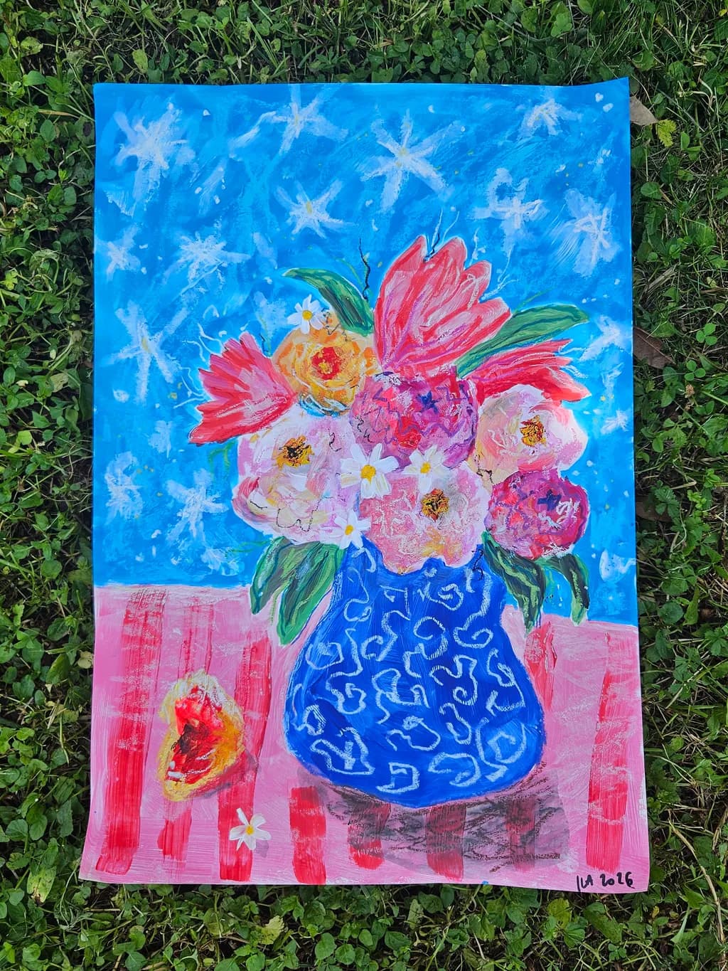 Blue Vase Blooms