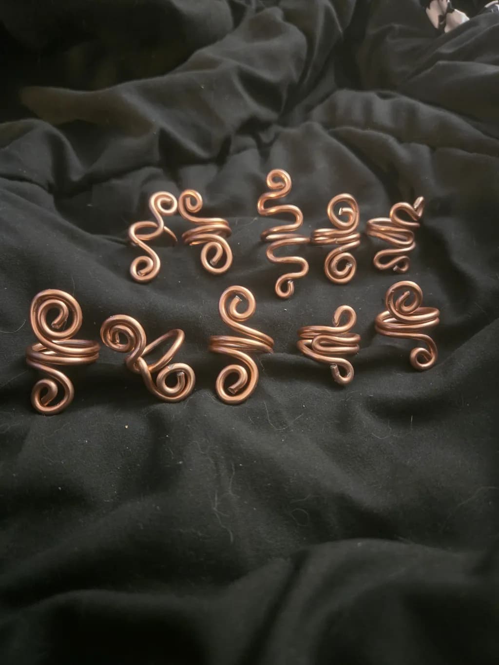 Copper Spiral Rings