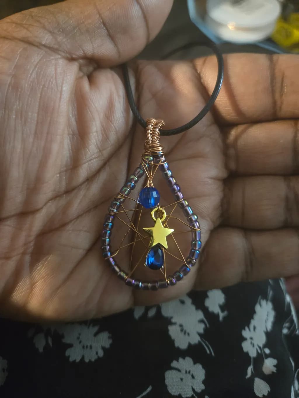 Starlit Teardrop Pendant