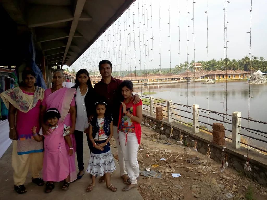 Family by the Riverside