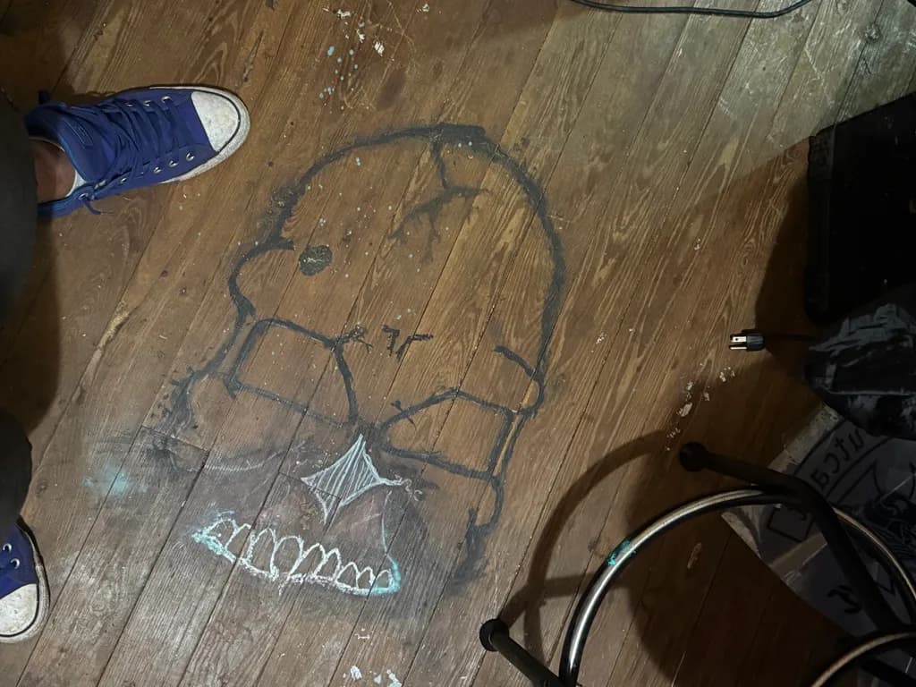 Faded Skull Outline