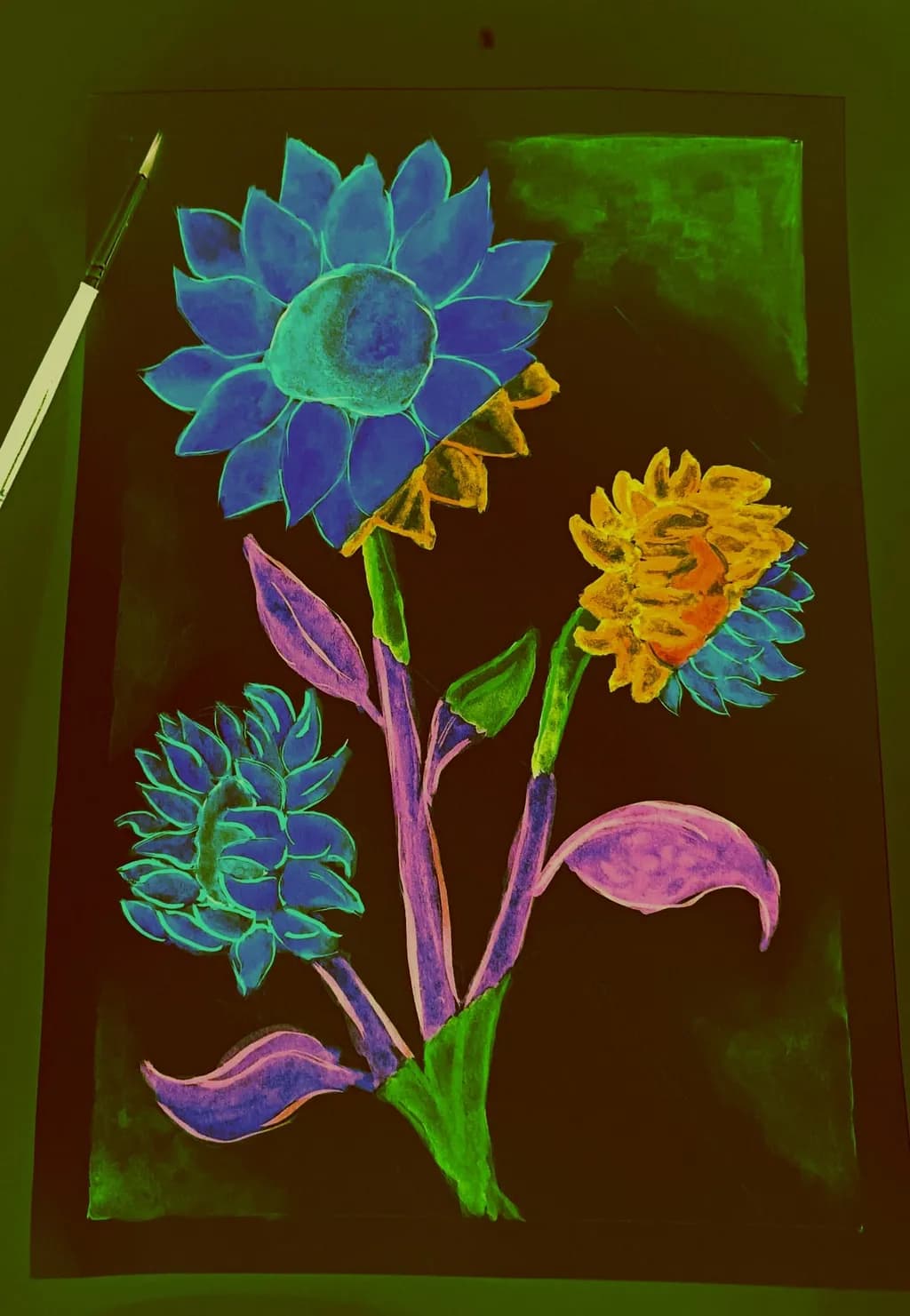 Neon Sunflowers