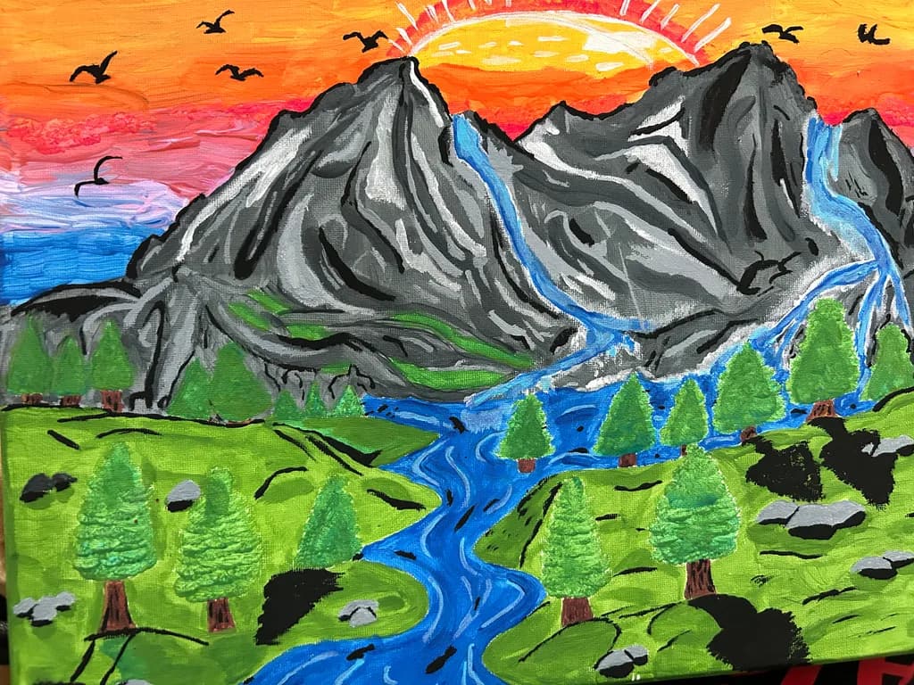 Mountain River Sunrise