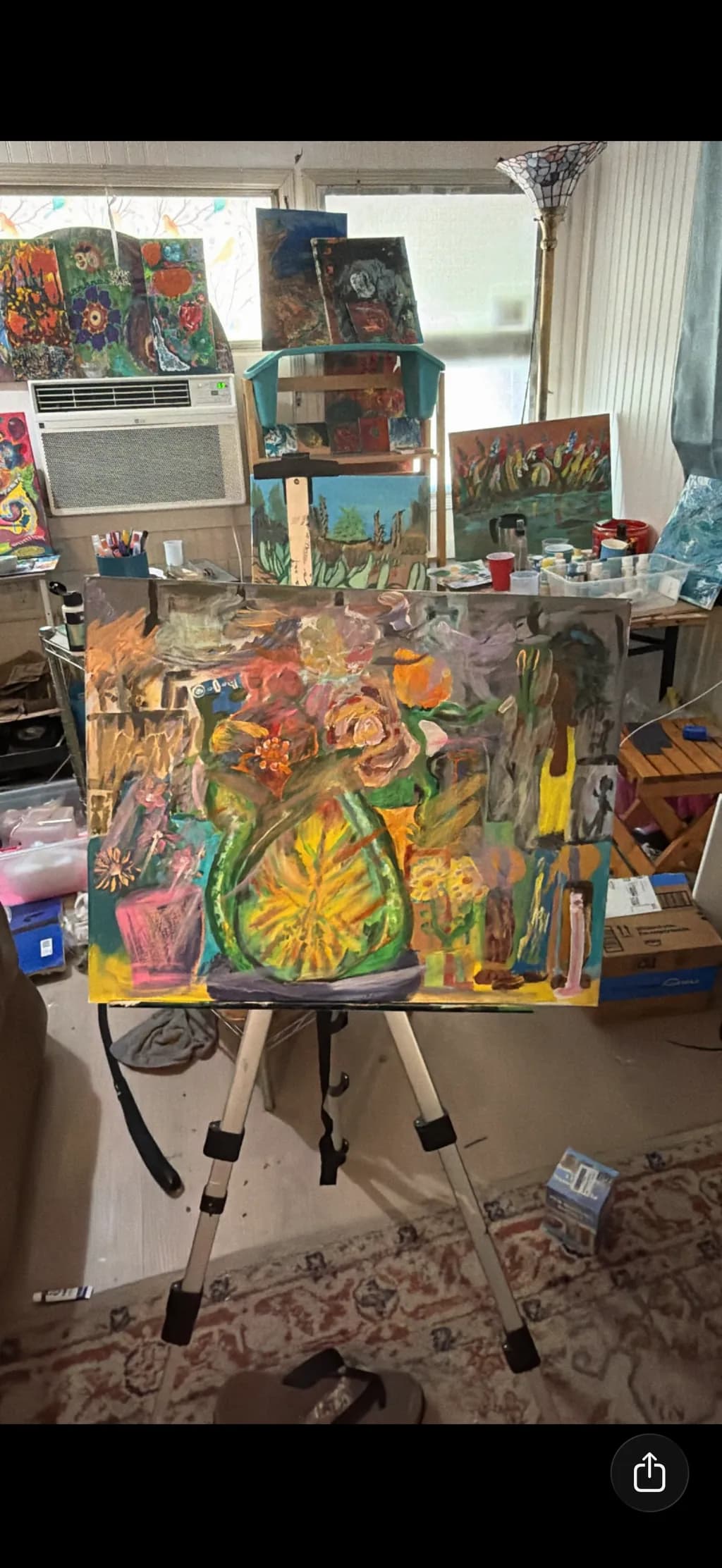 Floral Burst Painting