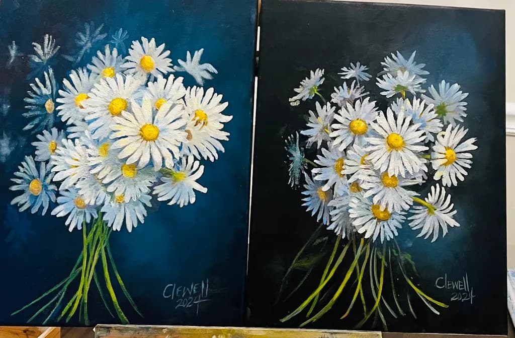 Daisy Diptych