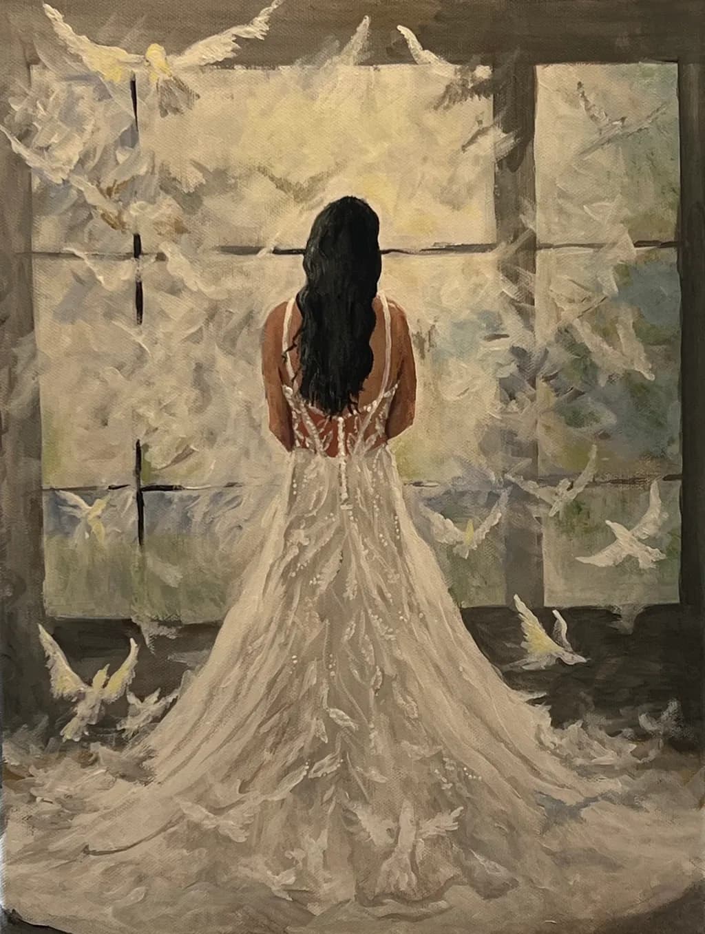 Bride and Doves