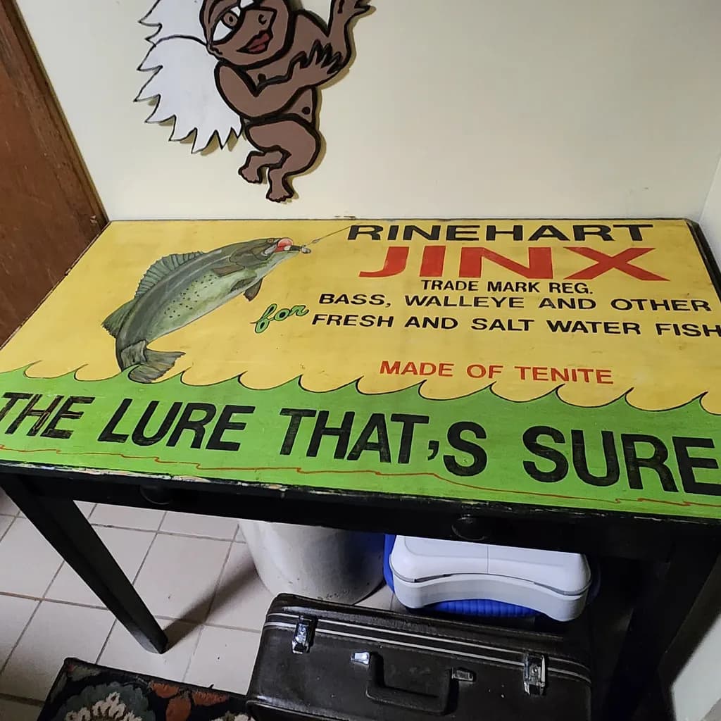 Jinx Fishing Lure Sign