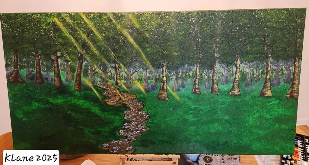 Sunlit Forest Path