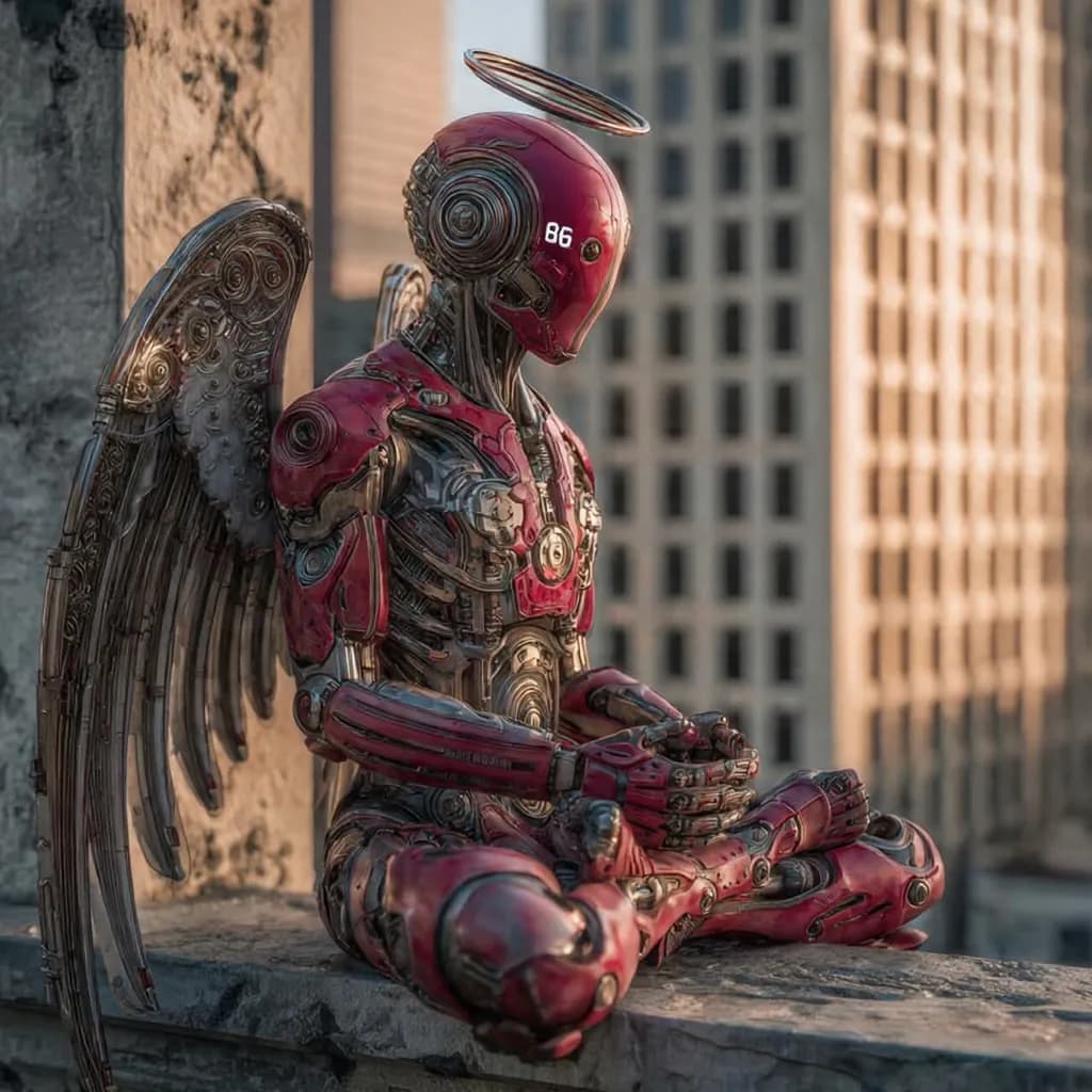 Robot Angel Meditation