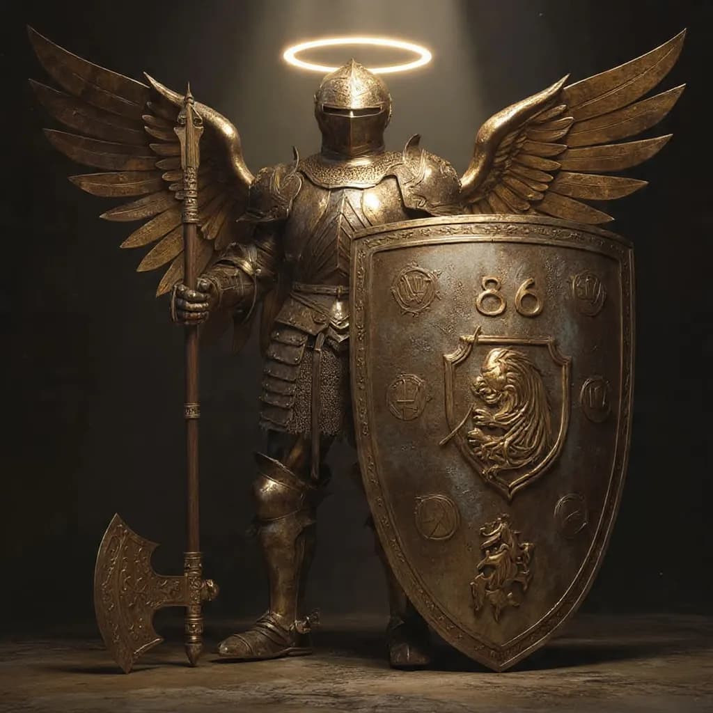 Winged Knight with Shield