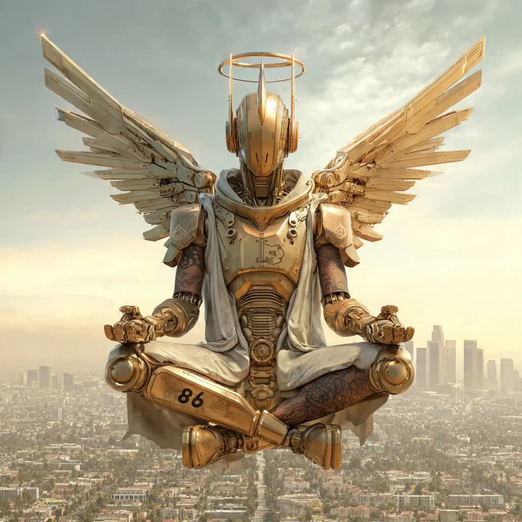 Golden Winged Robot