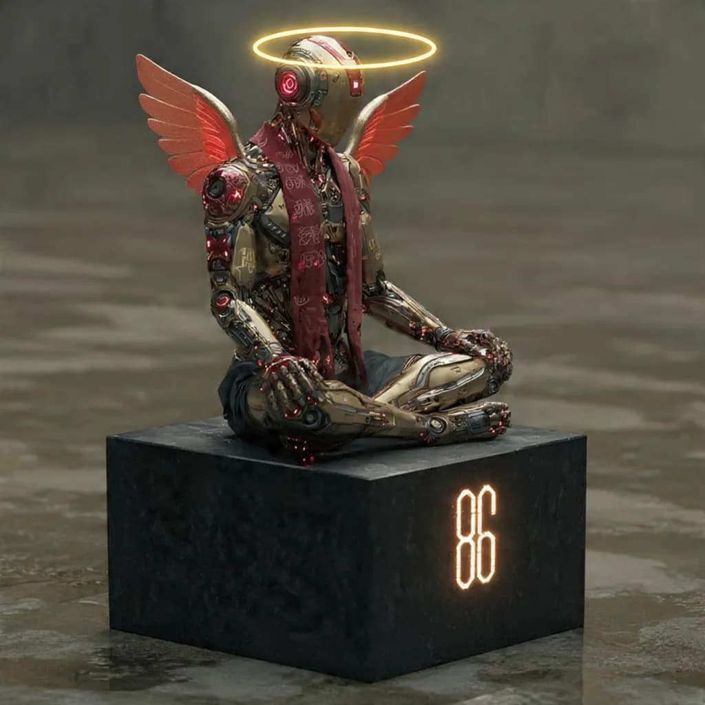 Meditative Android Sculpture
