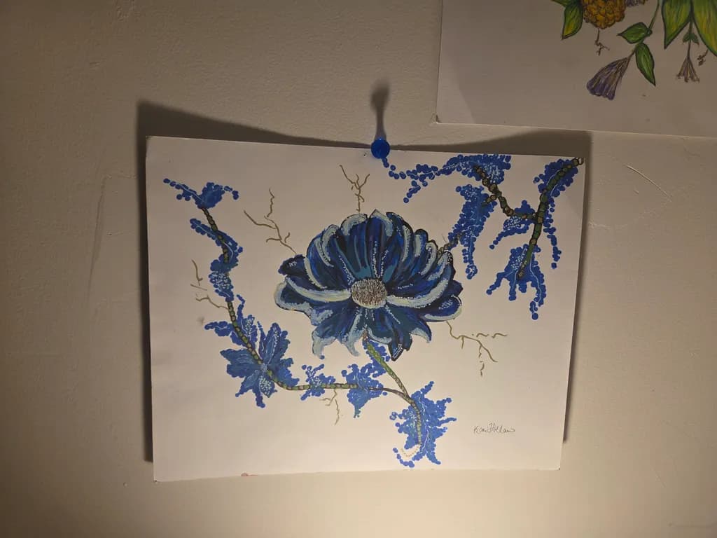 Blue Bloom Composition