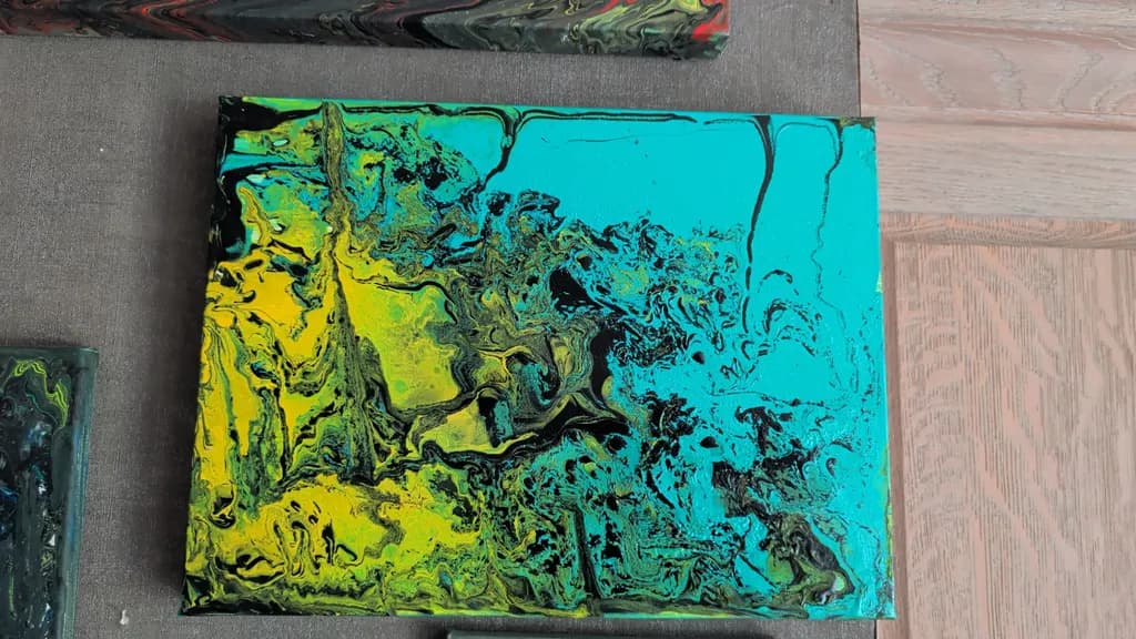Turquoise and Yellow Flow