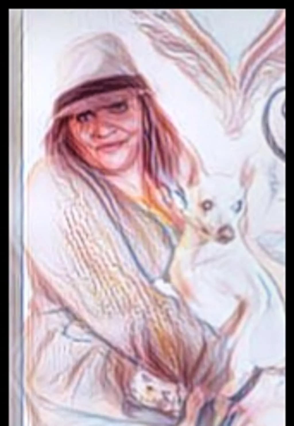 Woman with Hat and Animal