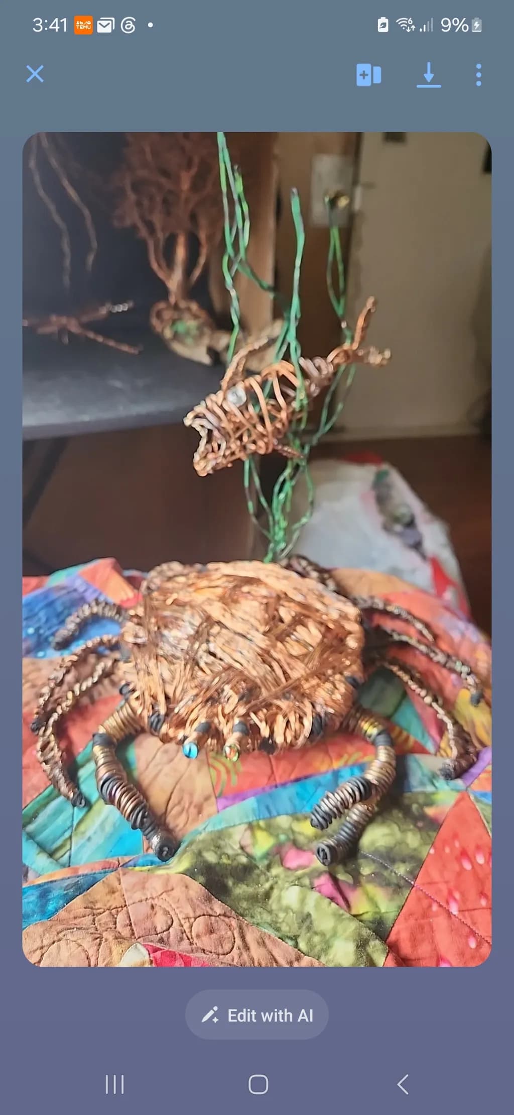 Wire Crab Sculpture