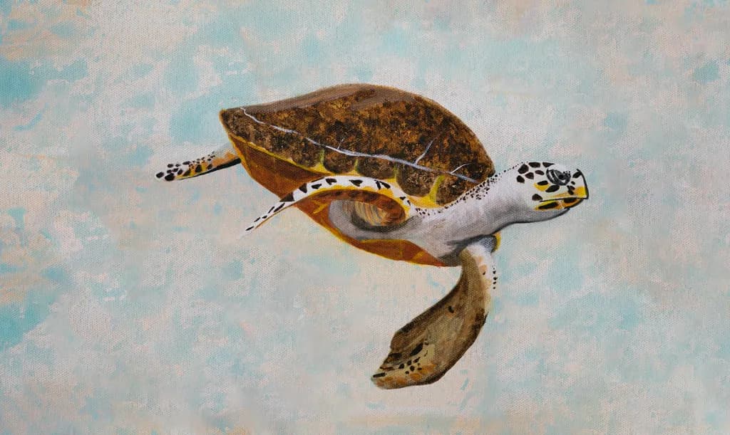 Gliding Sea Turtle