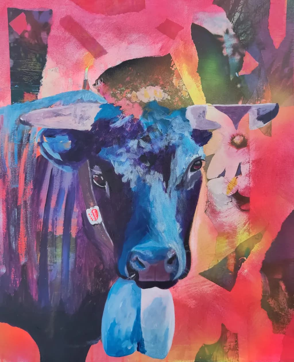 Blue Cow Portrait