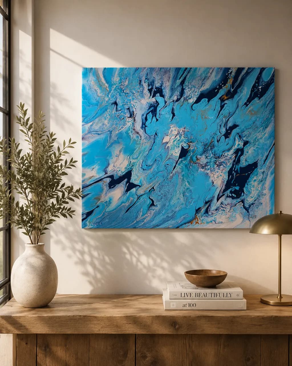 Abstract Blue Flow