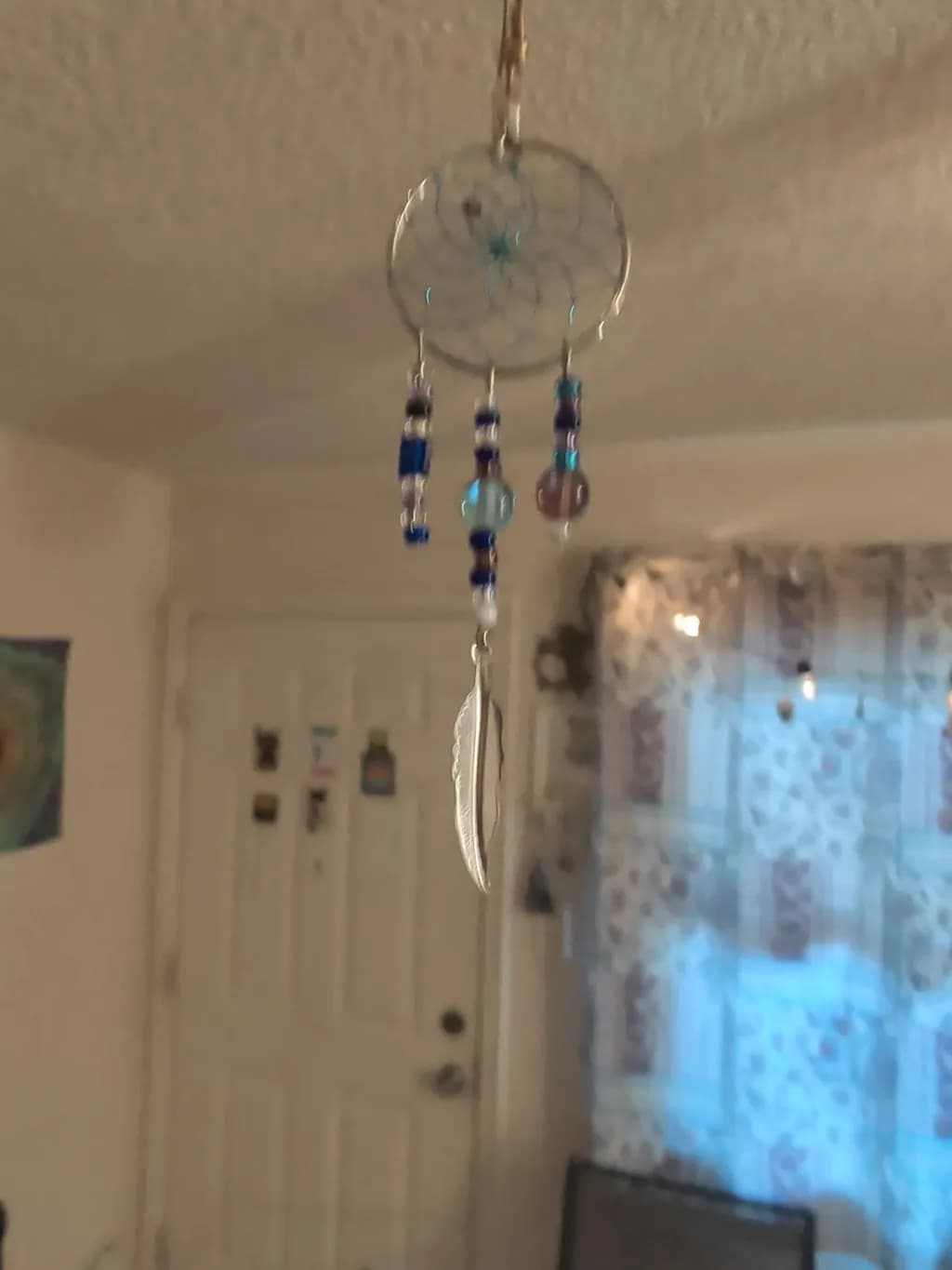 Blue Beaded Dreamcatcher