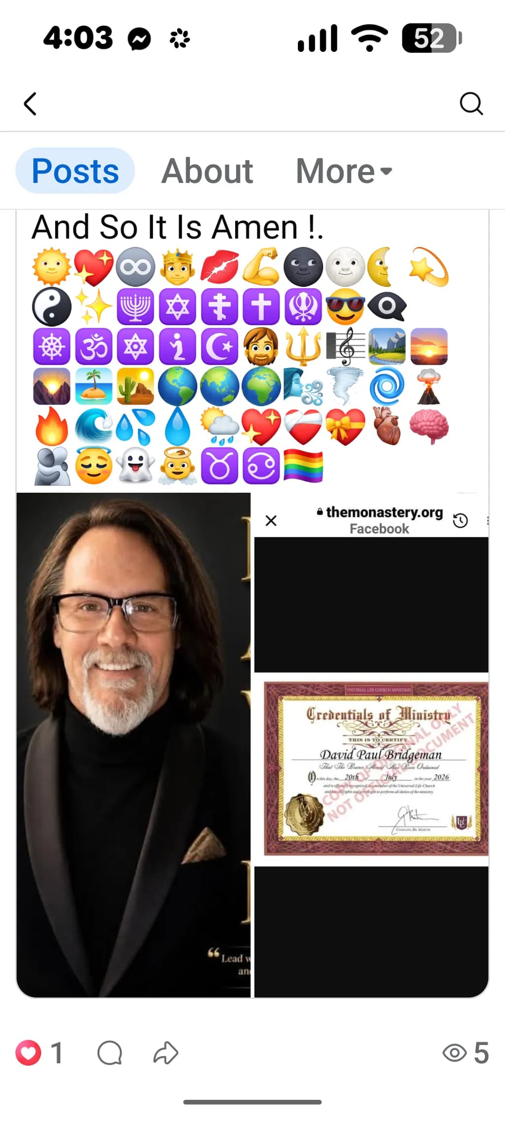 Screenshot Portrait with Certificate