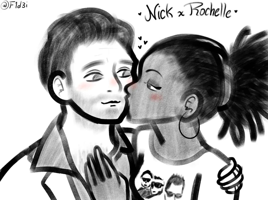 Nick x Rochelle Kiss