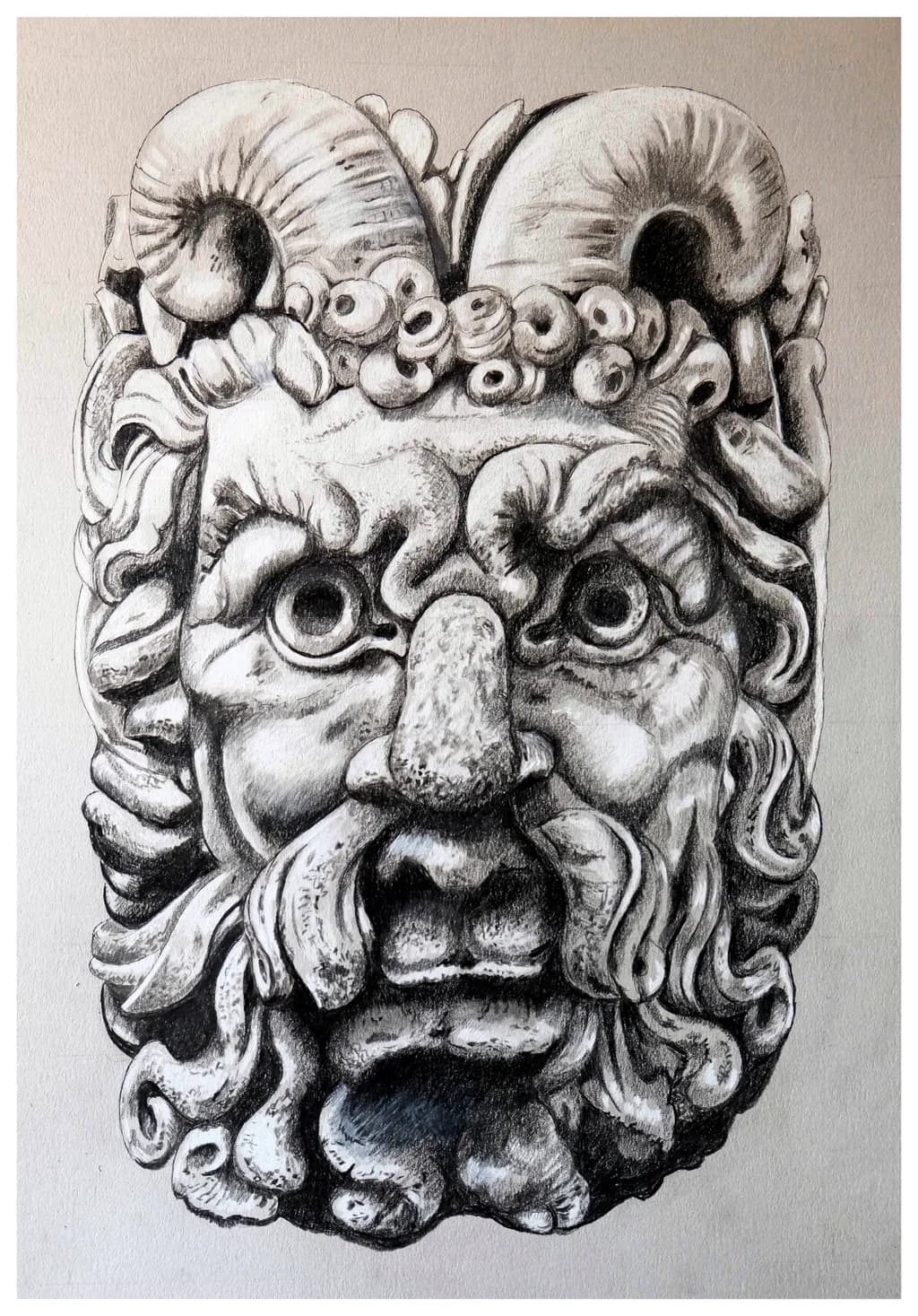 Sculpted Stone Face