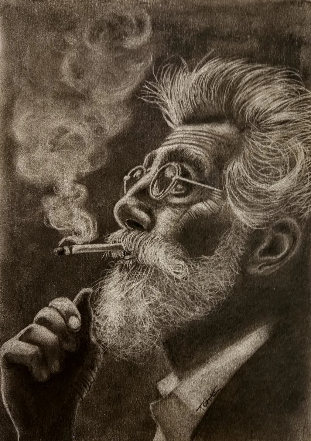 Contemplation in Smoke