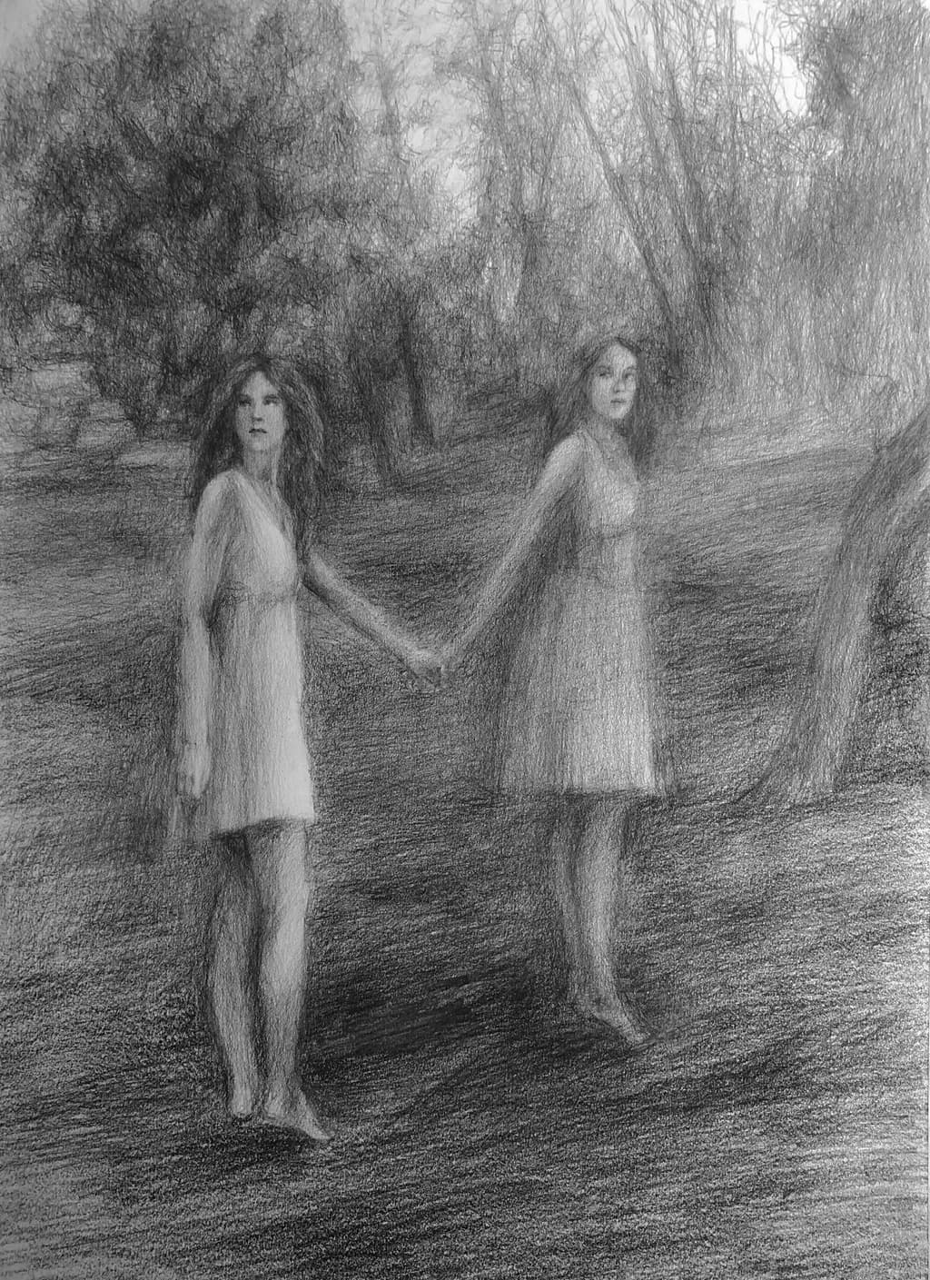 Hand in Hand Through the Forest