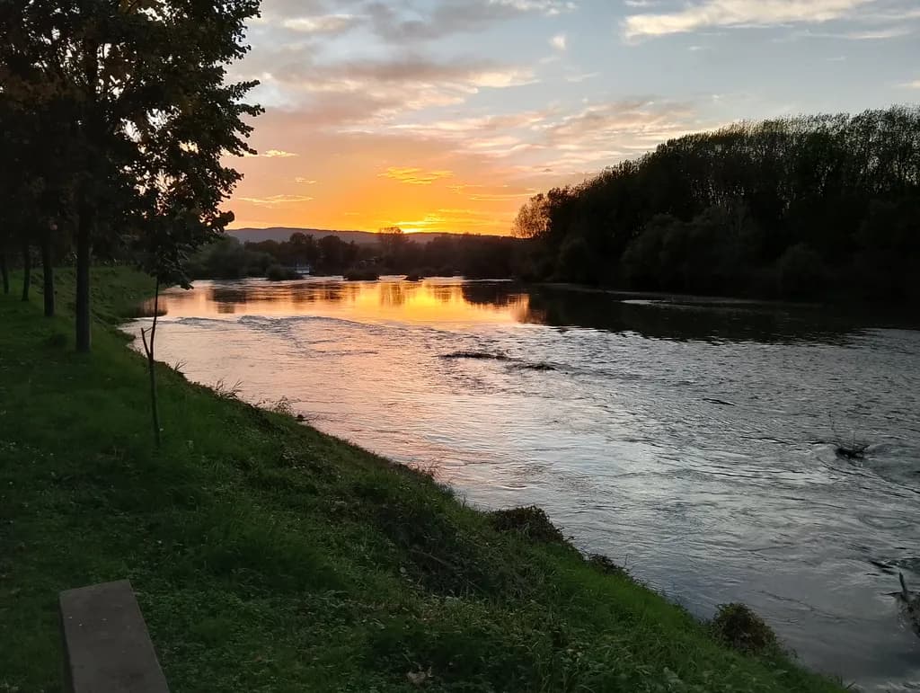 Sunset Riverbank