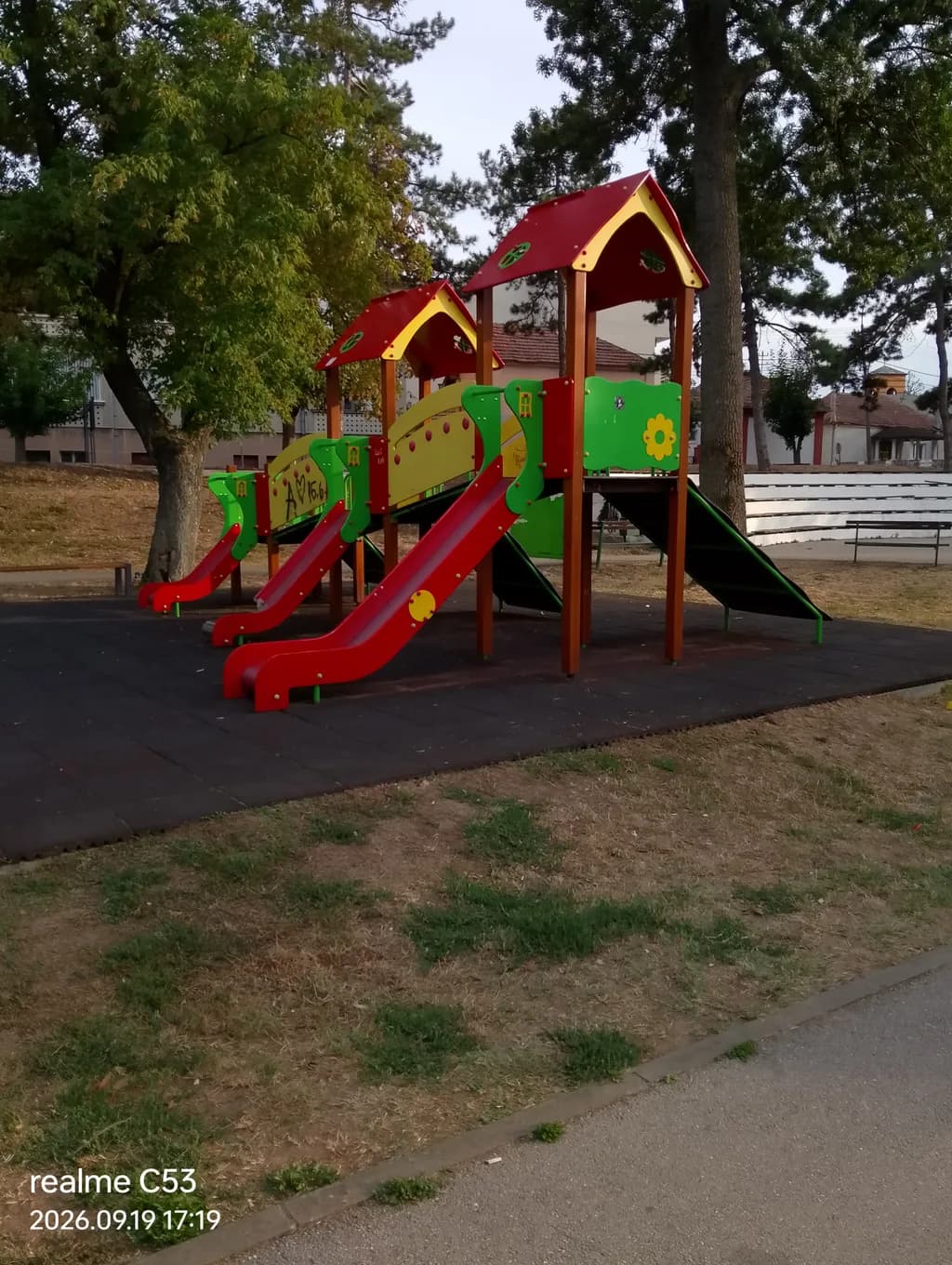 Colorful Playground Slides