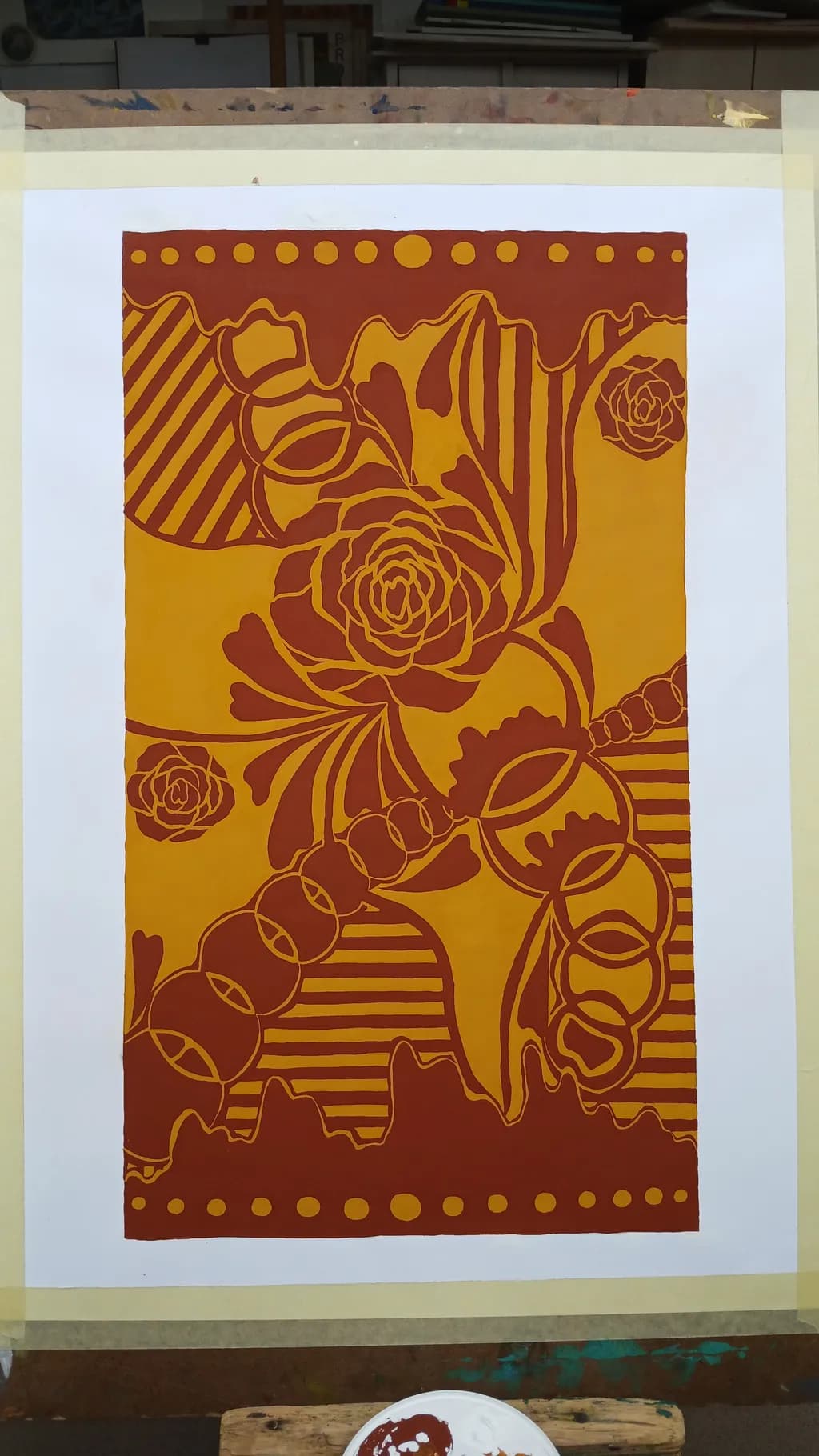 Rust Blossom Pattern