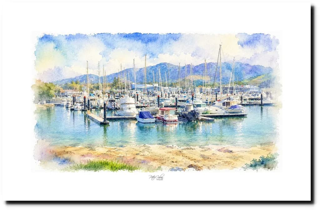 Coffs Marina Watercolor