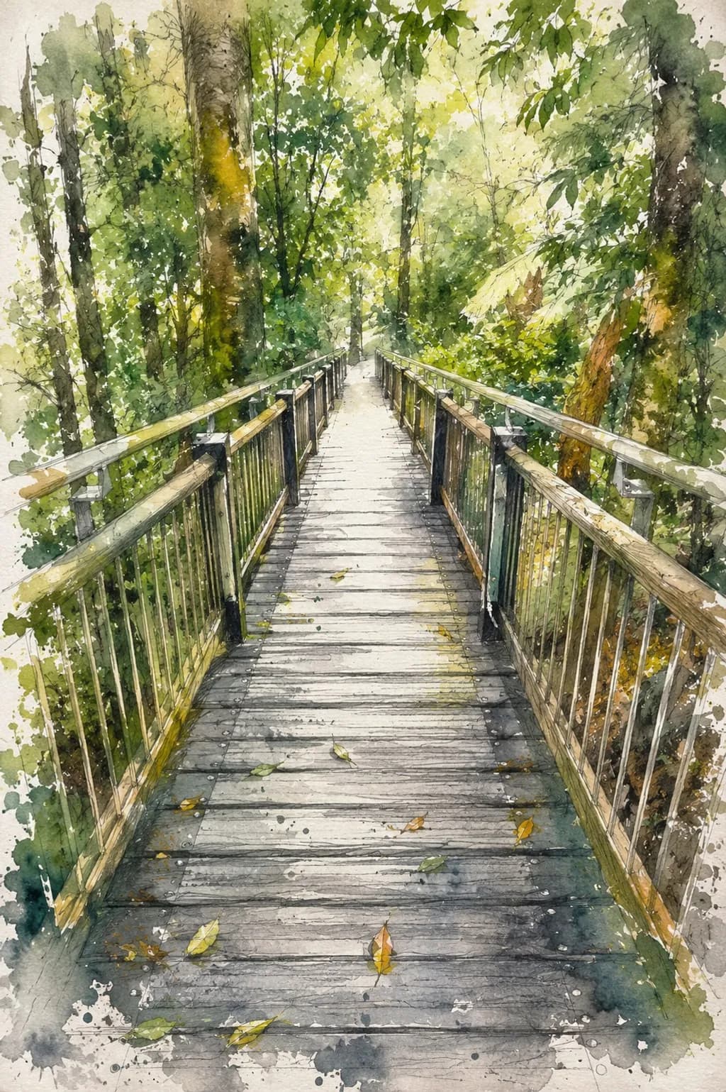 Dorrigo Treetop Walk Watercolour