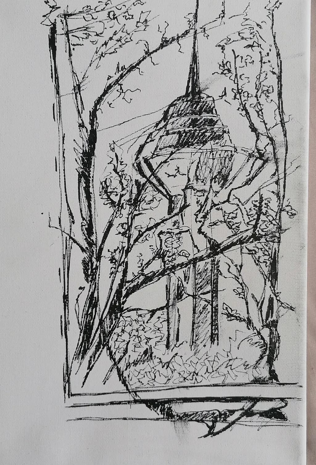 Spire Through Branches