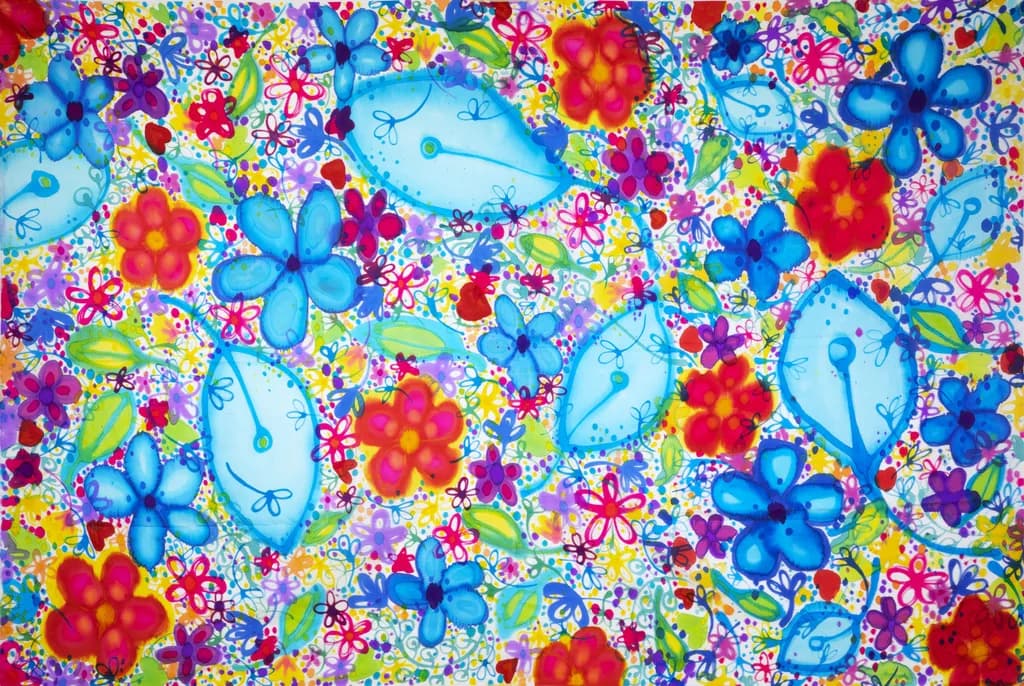 Silk Flower Mosaic