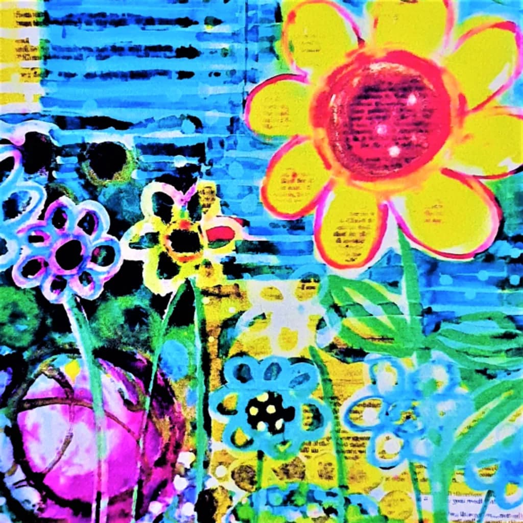 Yellow Daisy Collage