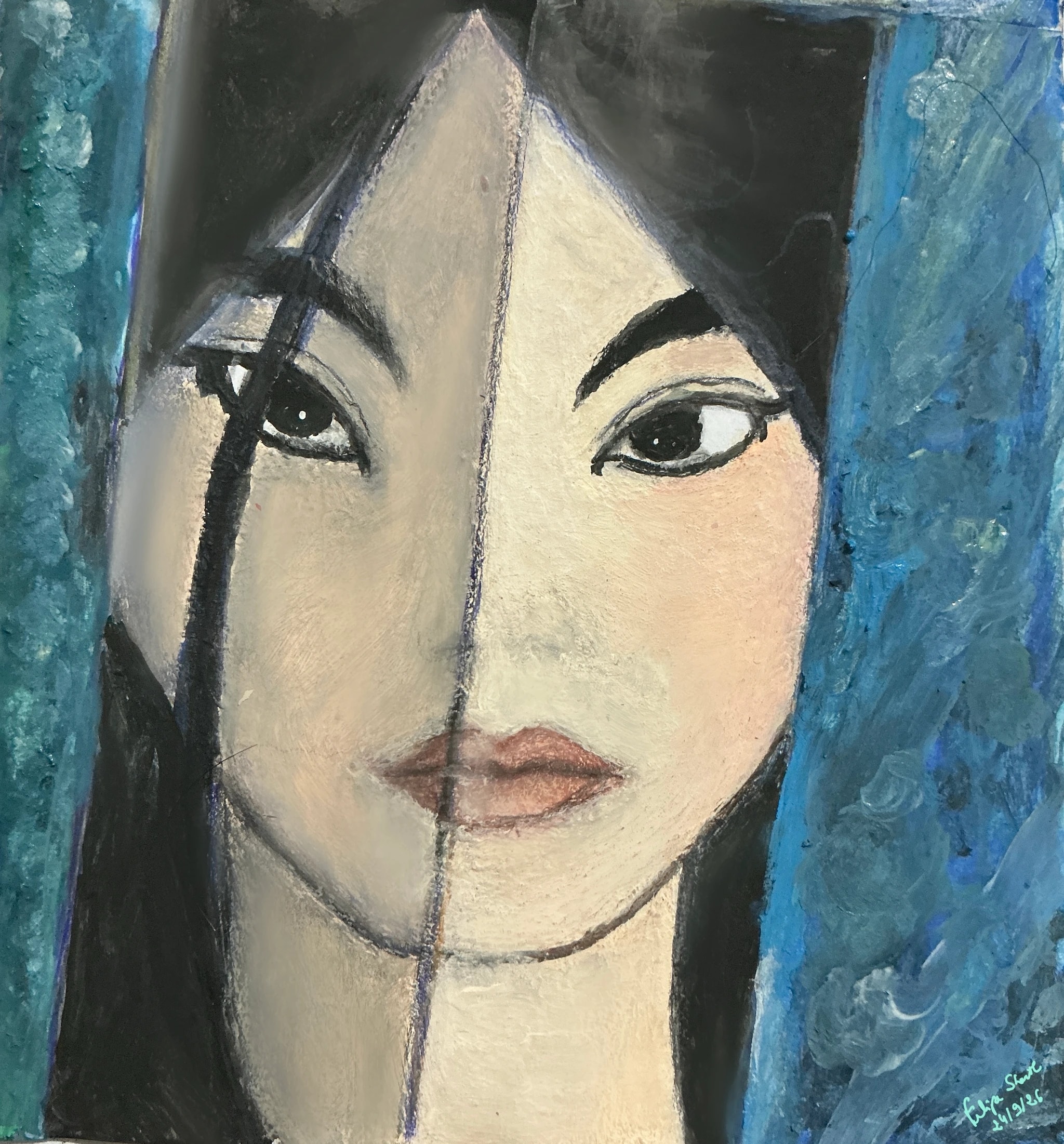 Blue Divide Portrait