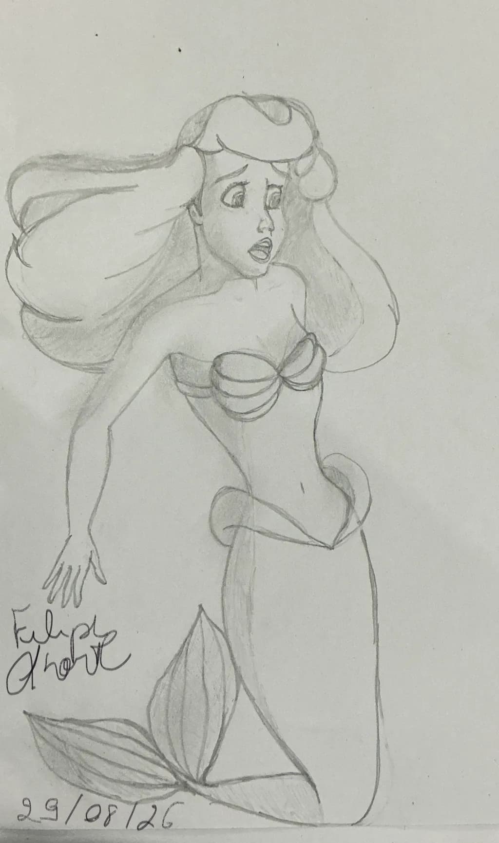 Ariel Mermaid Sketch