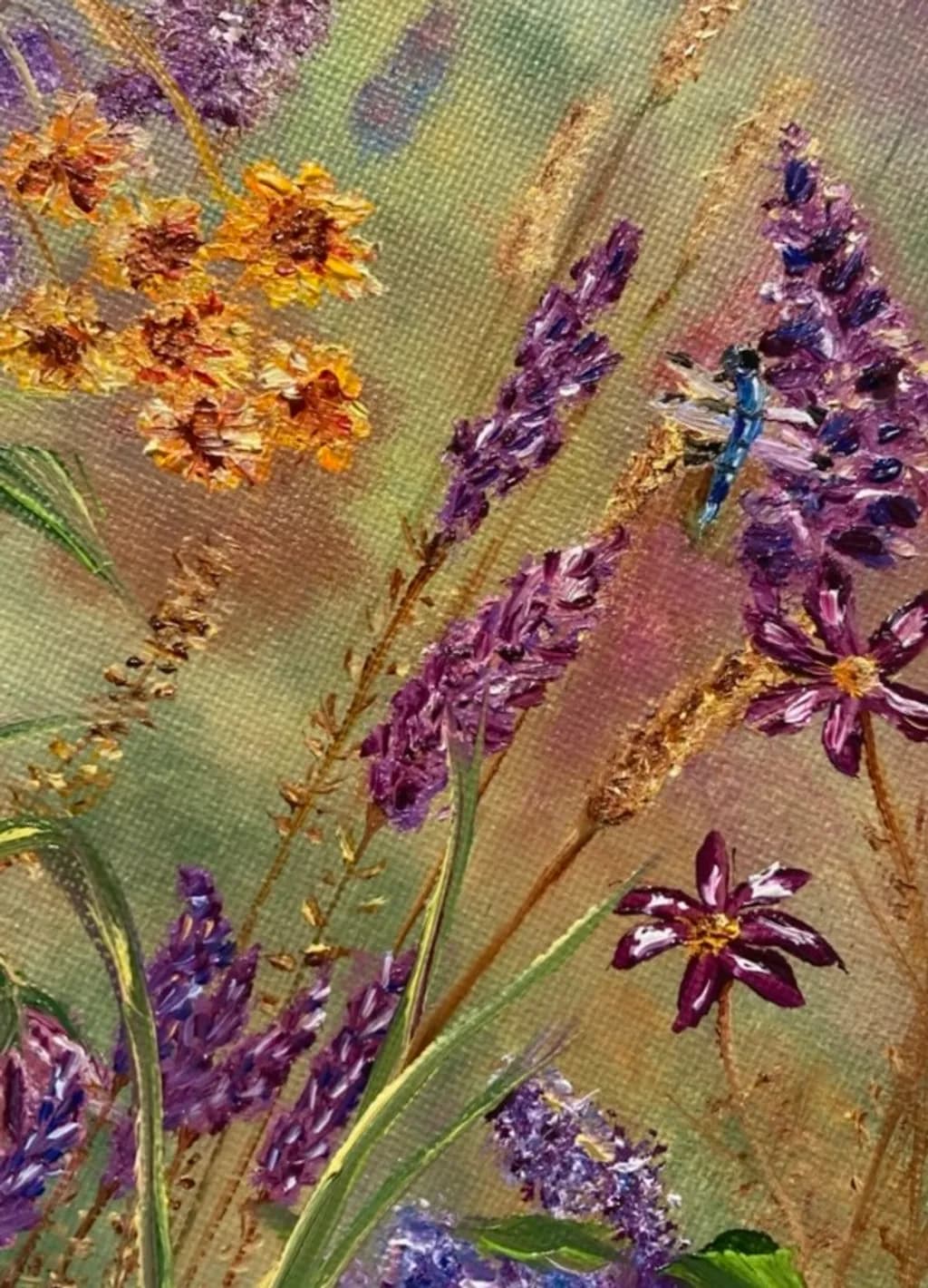 Floral Canvas Texture