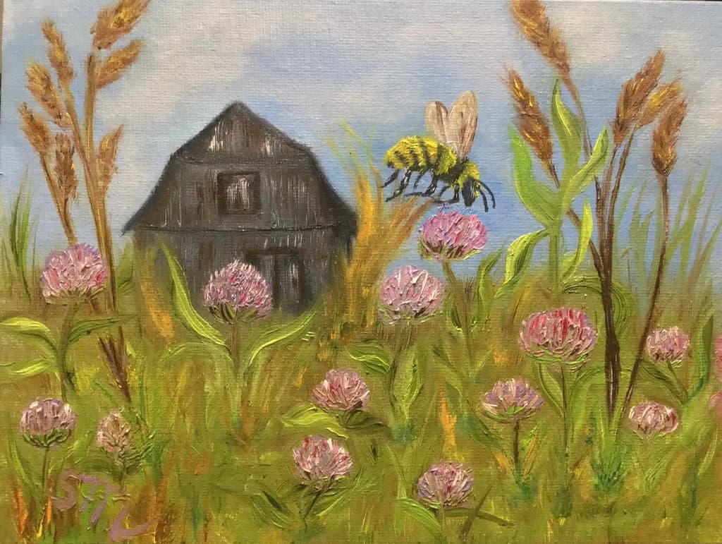 Barn and Clover Meadow