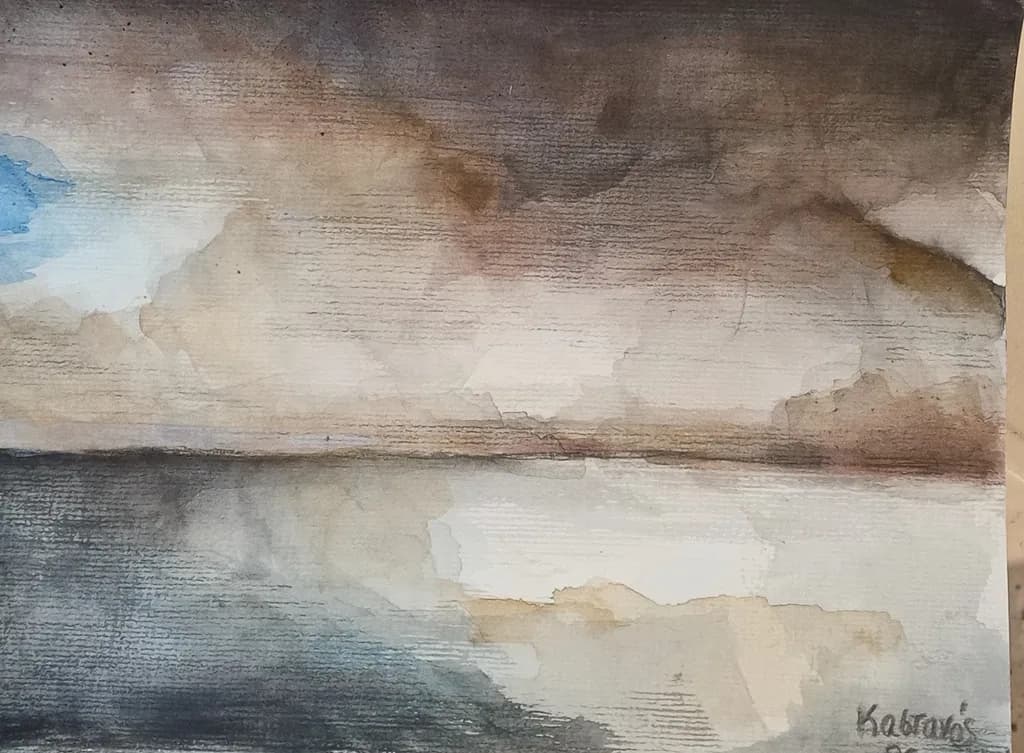 Misty Watercolor Horizon