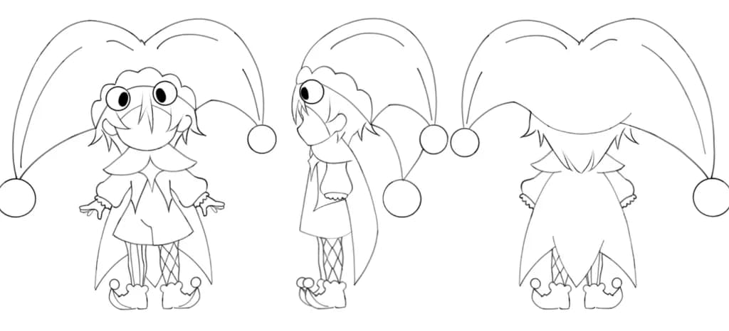 Jester Outline Character