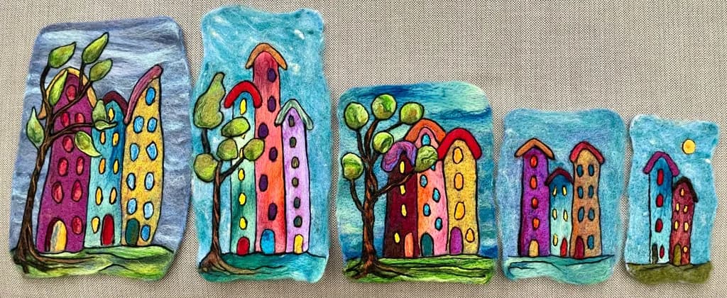 Colorful Cityscape Panels